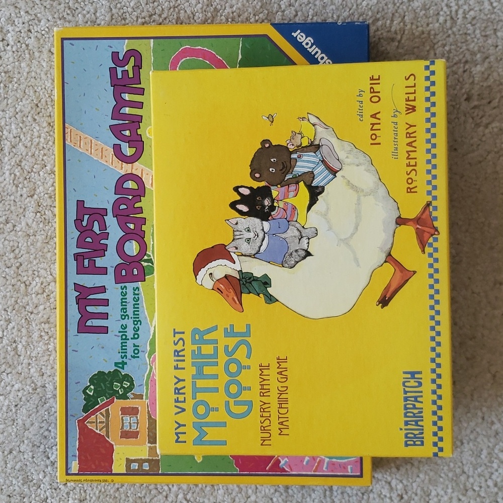 2 games My First board Games My First Mother Goose ages 3+ no reading required